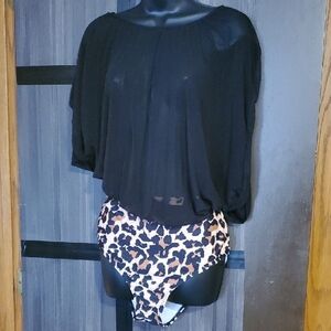 Blac Leopard Print Bottoms